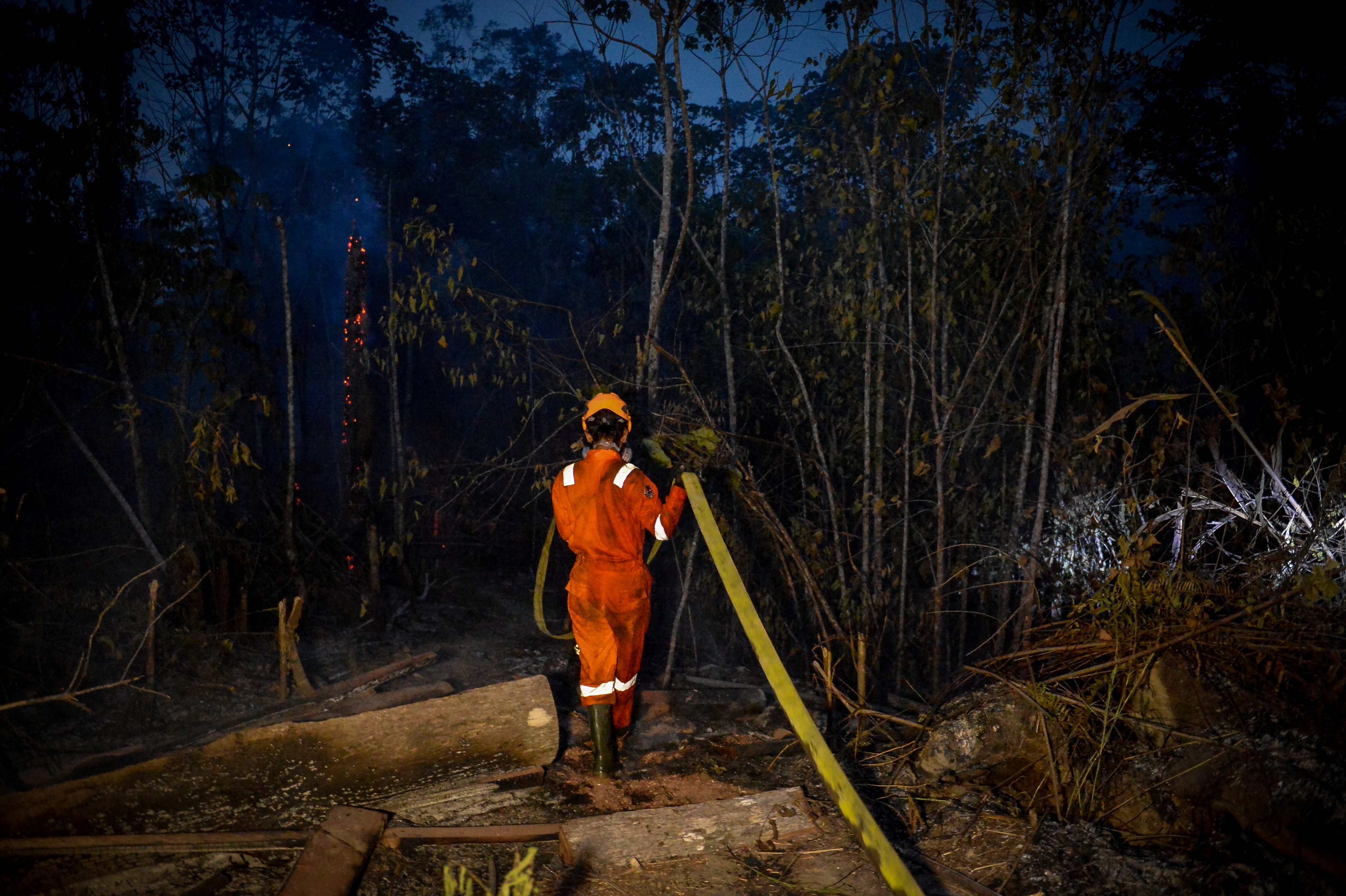 Mopping up fire