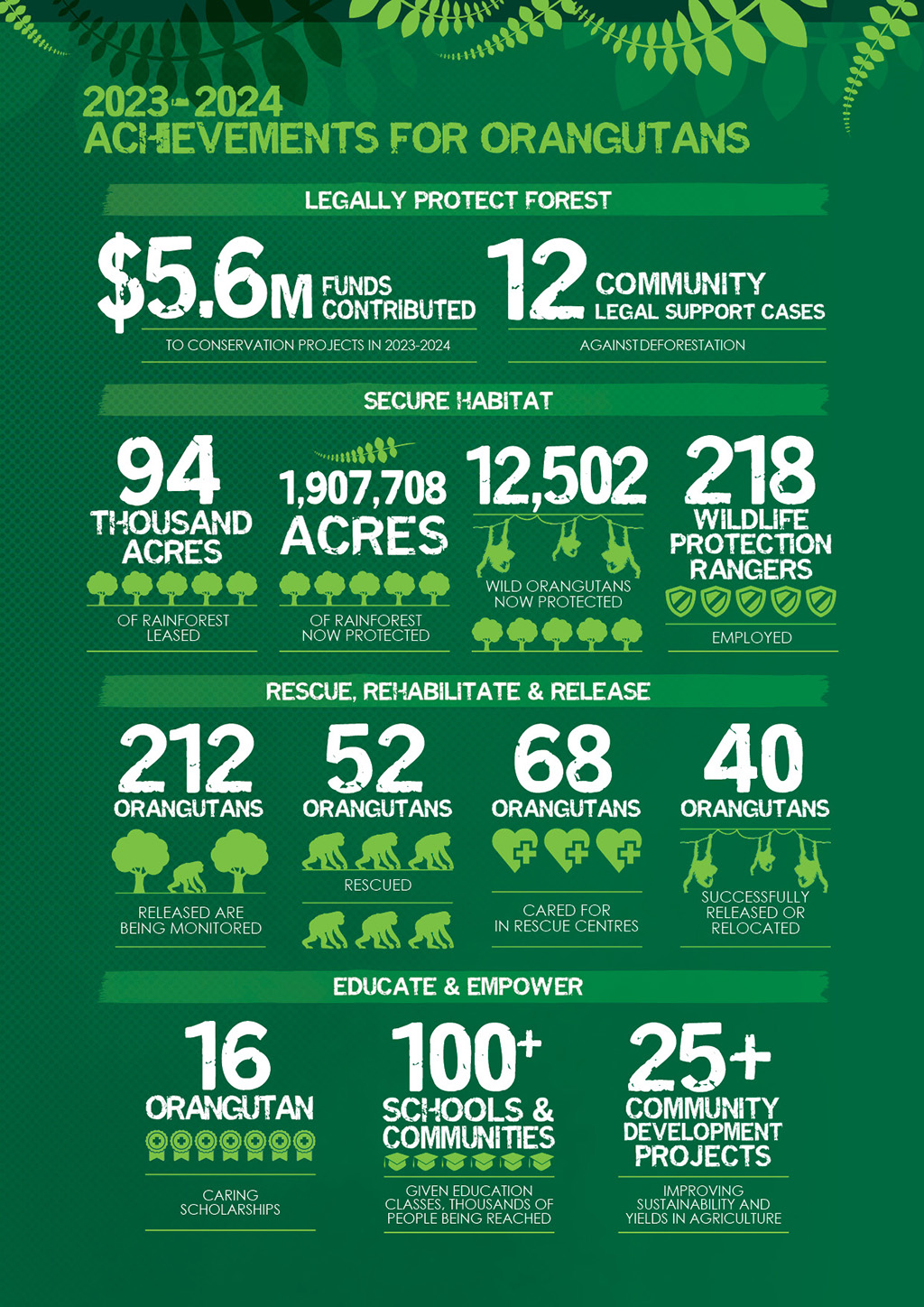 Our achievements over the past year